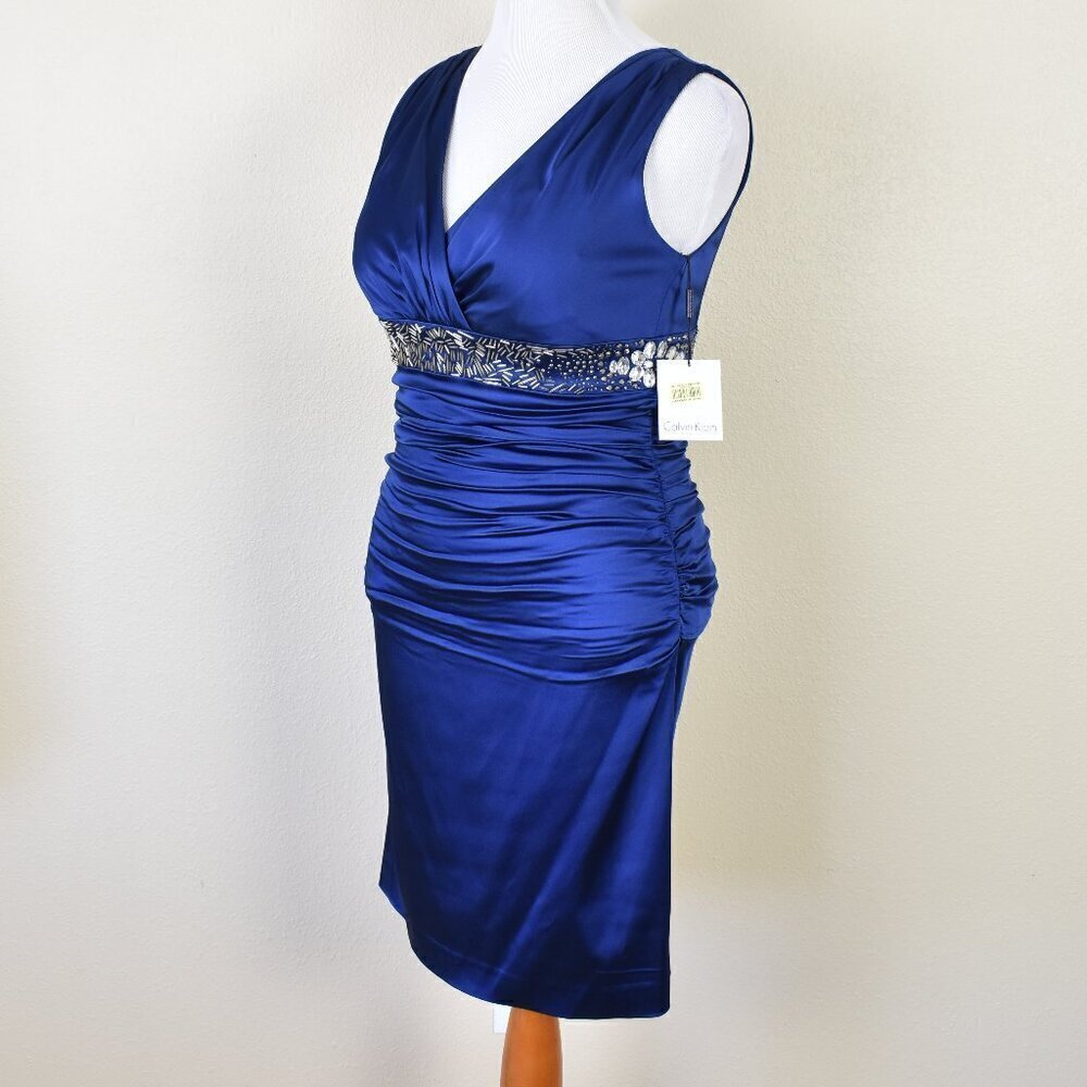 Calvin Klein Ruched Formal Sheath Dress NEW - 12 - Picture 6 of 12